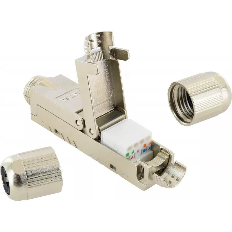 Schwaiger connettore per cavo di rete Keystone CAT 6A schermato modulo RJ45 senza attrezzi