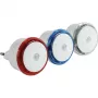 REV set luce notturna LED 3 pz. - rosso, blu, bianco/anelli trasparenti - 0,8 W - sensore crepuscolare