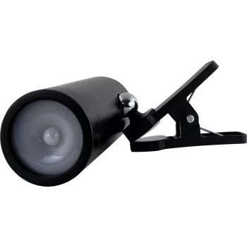 REV Ritter lampada a pinza a batteria LED con interruttore, nero