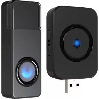 REV Ritter REV Orchestra ricevitore campanello wireless per presa USB, portata 100m, nero