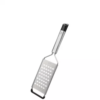 GEFU PRIMELINE grattugia a fori grossi, lama in acciaio inox, dettaglio manico nero