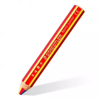 STAEDTLER Noris Junior 1403 BK penna arcobaleno 3 in 1, nera, infrangibile, PEFC, per bambini dai 2 anni