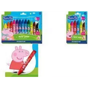 STAEDTLER Noris Junior Peppa Pig pastelli a cera 12 colori in astuccio di plastica