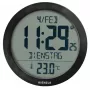 KIENZLE Orologio da parete radiocontrollato DCF con indicazione temperatura ambiente, nero
