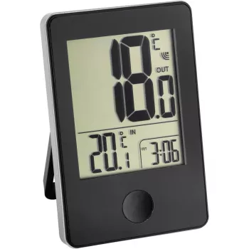 TFA POP Orologio-termometro radiocontrollato nero (30-3051-01)