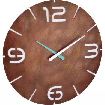 TFA Contour Orologio da parete radiocontrollato 35 cm ruggine/bianco