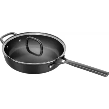 Padella saltapasta ZWILLING Milano con coperchio in vetro 28 cm, nero
