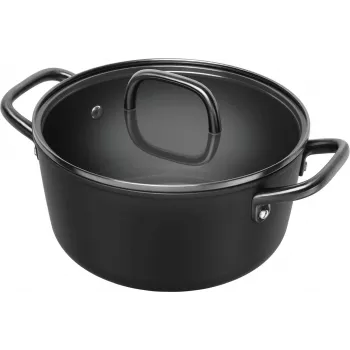 Pentola per minestra ZWILLING Milano con coperchio in vetro 24 cm, nero