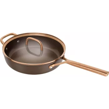 Padella saltapasta ZWILLING Milano con coperchio in vetro 28 cm, marrone