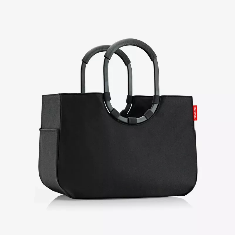 Borsa per la spesa Reisenthel Loopshopper L nero 25L manici in alluminio