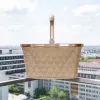 Borsa per la spesa Reisenthel Carrybag Frame Rhombus ginger, telaio in alluminio, 22 l (BK6046)