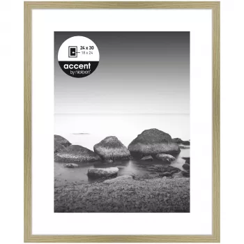 NIELSEN DESIGN Aura Oak cornice 24x30 cm con passepartout bianco