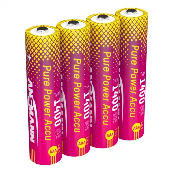 ANSMANN PurePower AAA 1400 mAh 1,5 V batterie ricaricabili Li-Ion, confezione da 4 (1311-0034)