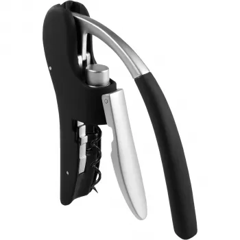 Leopold Vienna cavatappi a leva Mini Octopus nero/argento