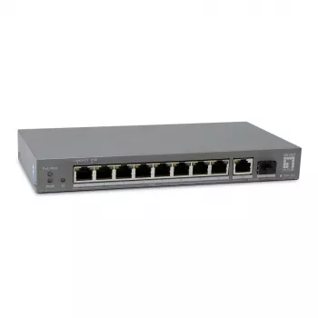 LevelOne switch PoE+ 8xGE PoE/1xGE/1xSFP 120W unmanaged plastica