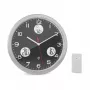 MEBUS 13149 orologio da parete radiocontrollato 30 cm alluminio movimento silenzioso