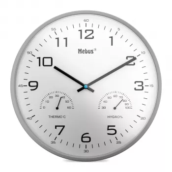 MEBUS 16182 orologio da parete al quarzo bianco 25 cm