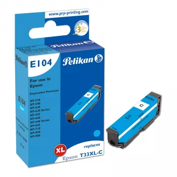 Cartuccia d'inchiostro compatibile Pelikan E104 ciano alta resa (XL) per Epson XP-530 XP-540 XP-630 XP-635 XP-640 XP-645 XP-710 XP-830 XP-900