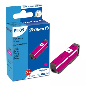 Pelikan E109 cartuccia d'inchiostro compatibile magenta alta resa (XL) per Epson Expression Photo XP-55, XP-750, XP-760, XP-850, XP-950, XP-960 - confezione da 1