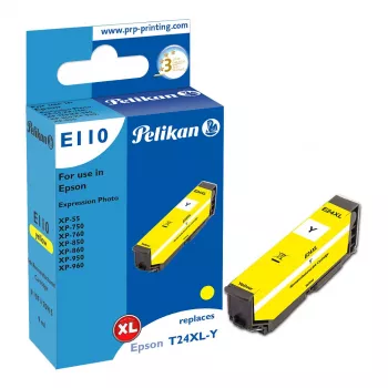 Pelikan E110 cartuccia d'inchiostro compatibile giallo alta resa (XL) per Epson Expression Photo XP-55/XP-750/XP-760/XP-850/XP-860/XP-950/XP-960 - confezione da 1