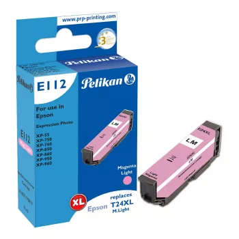 Pelikan E112 cartuccia d'inchiostro compatibile magenta chiaro alta resa (XL) per Epson Expression Photo XP-55/XP-750/XP-760/XP-850/XP-860/XP-950/XP-960 (confezione da 1)