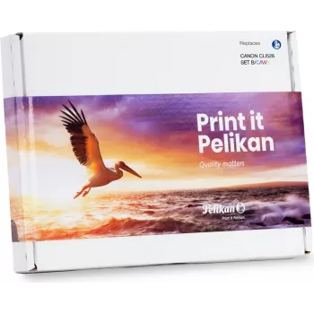 Pelican PromoPack P52 cartucce d'inchiostro compatibili multipack nero ciano magenta giallo per Canon CLI-526 (confezione da 4)