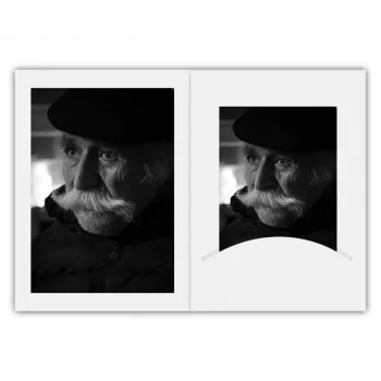 Daiber 11031 buste portafoto ritratto con passepartout 13x18 cm bianco seta confezione da 100