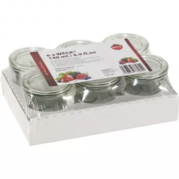 WECK mini barattolo 140ml vassoio da 6