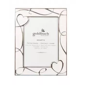 Goldbuch Hearts cornice - metallo - beige/bianco - da tavolo - 10x15 cm - rettangolare
