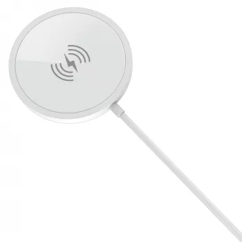 PEDEA Wireless Magnetic Charging Pad 15W - USB-C, argento/bianco