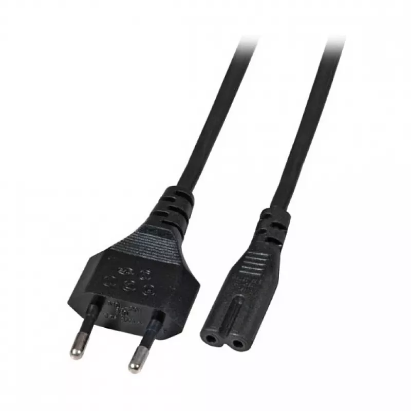 EFB Elektronik cavo di alimentazione Euro-C7 180° nero 1 m 2 x 0,75 mm² EK502.1V2