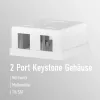 EFB Electronics scatola di connessione Keystone, 2 porte, da parete, bianco puro, contenitore vuoto