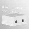 EFB Electronics scatola di connessione Keystone, 2 porte, da parete, bianco puro, contenitore vuoto