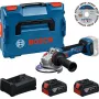 BOSCH Professional set smerigliatrice angolare a batteria 18V 2x5,0Ah con disco da taglio 125mm in L-BOXX