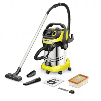 Kärcher WD 6 Control P S 30/6/35/T Aspirapolvere per liquidi e solidi, 1300 W, 30 L, serbatoio in acciaio inox