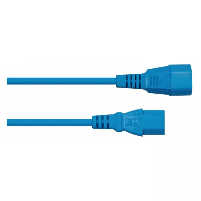 KABELMEISTER Cavo di prolunga IEC C14 a C13, blu, 1,0 m, 1,00 mm², 10 A, 250 V
