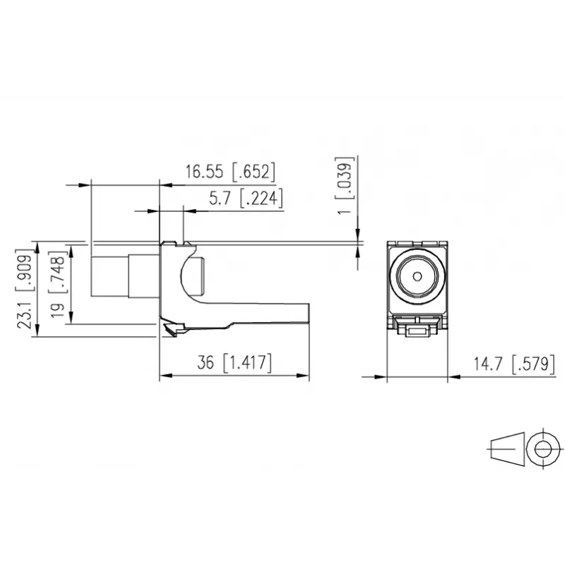 METZ CONNECT modulo coassiale connettore maschio IEC / connettore femmina F 130898-03-I