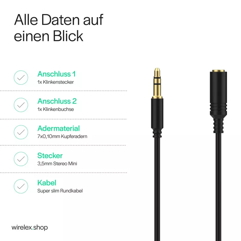 ShiverPeaks Cavo audio jack mini flex