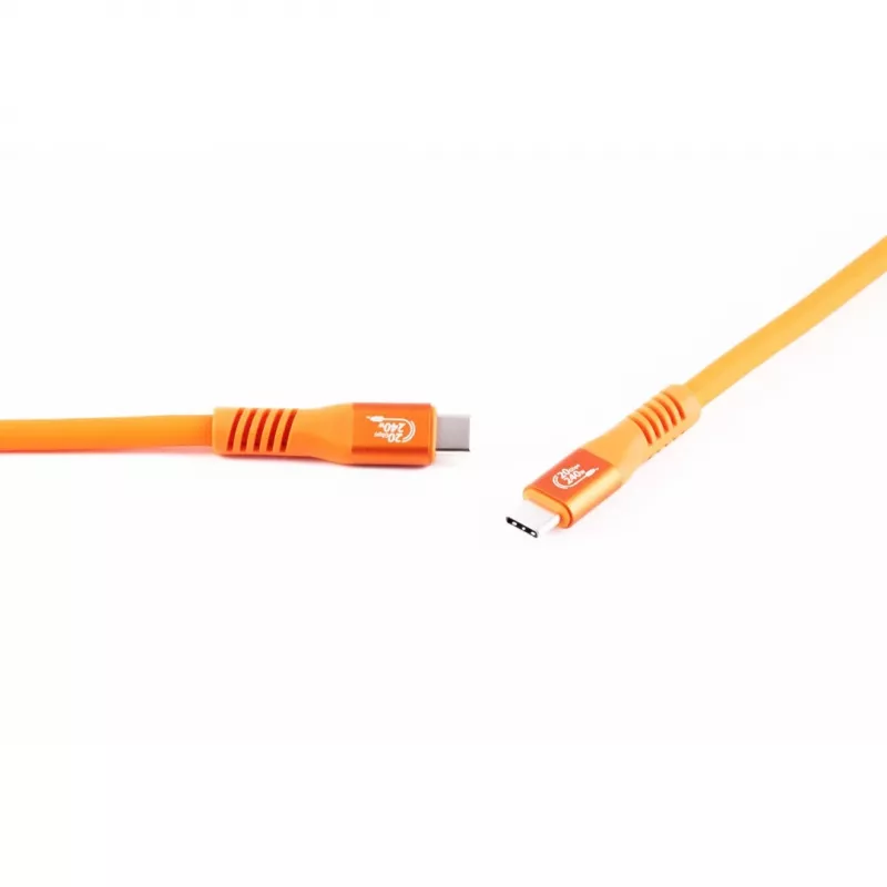 SHIVERPEAKS Flexline Cavo USB-C USB 3.2 240W arancione - cavo - digitale/dati