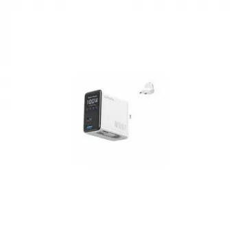 4smarts GaN FlexScreen AI 100W 2xUSB-C + USB-A caricabatterie bianco