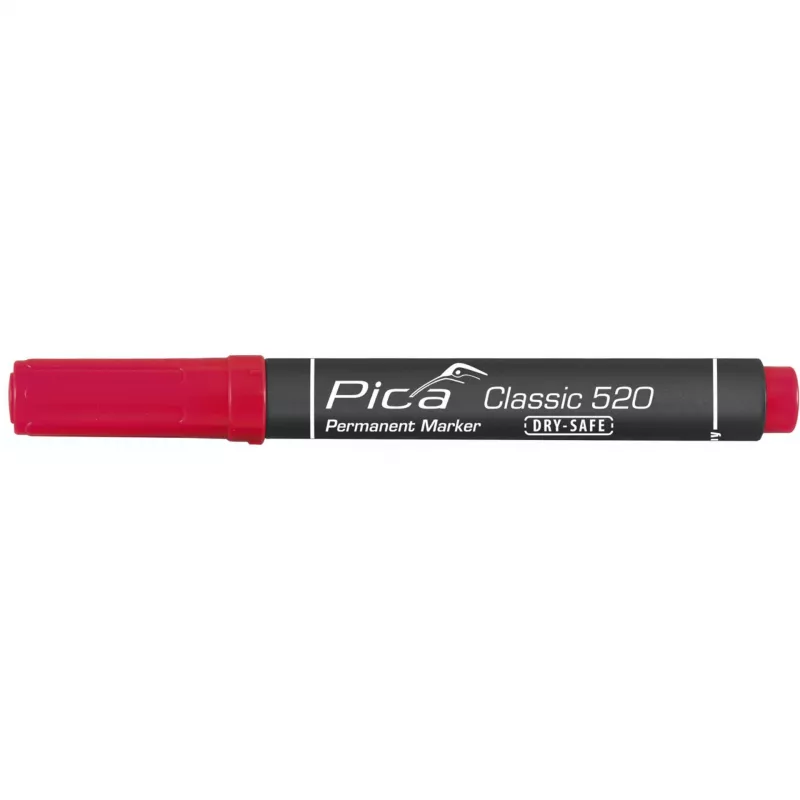 PICA-MARKER Pica pennarello permanente 1-4mm, punta tonda, rosso