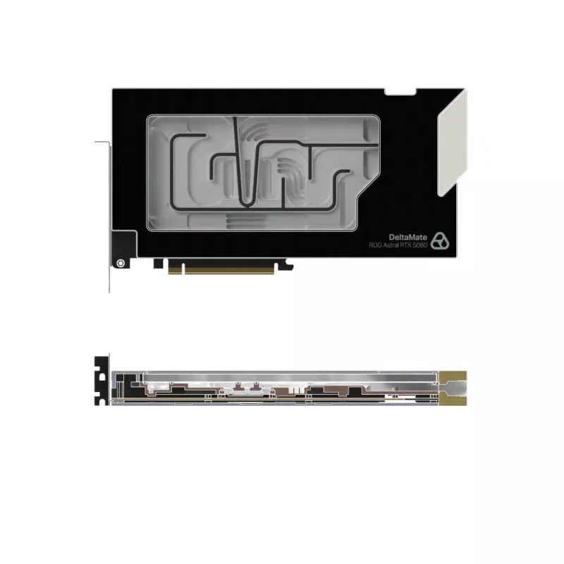 Thermal Grizzly DeltaMate 5080 Astral water block per GPU, ARGB, con backplate - acrilico, nero
