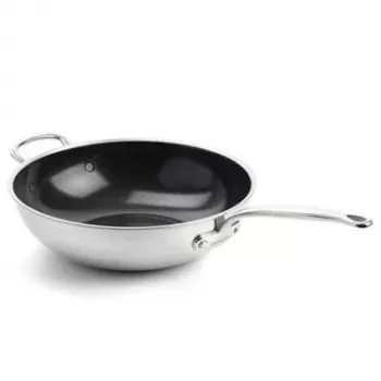 GreenPan Premiere Wok 30 cm acciaio inox