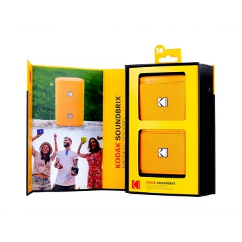 Kodak SoundBrix Altoparlante wireless impilabile (Overload Orange), confezione da 2