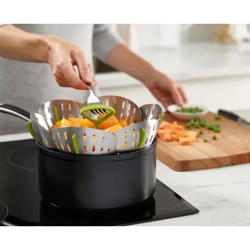 Joseph Joseph Bloom cestello per cottura a vapore pieghevole in acciaio inox - 16 cm