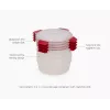 Joseph Joseph Nest Lock set da 4 contenitori per alimenti rotondi da 1L rossi