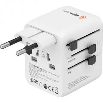 Boompods World Travel Plug 20W Bianco
