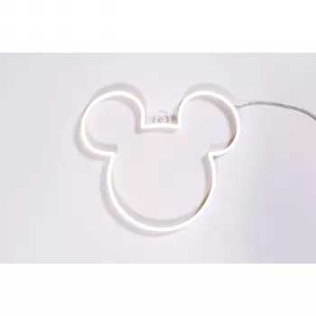 Yellowpop Neon Disney Mini Mickey Ears insegna LED - bianco caldo, alimentazione USB