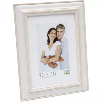 Deknudt S221H1 cornice in legno 13x18 cm beige bianco