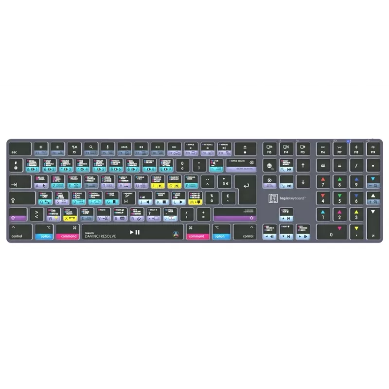 LogicKeyboard DaVinci Resolve 18 Titan FR (Mac) - layout francese AZERTY, retroilluminata, USB cablata